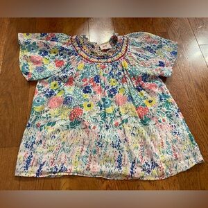 Banjanan Floral Short Sleeve Blouse